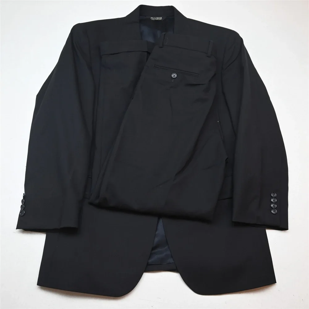 Jos A Bank 40S 32x30 Navy Blue 100% Wool Mens Jacket Pants Suit